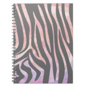 Zebra Light Gray and Pink Print Notizblock (Vorderseite)
