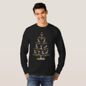 Zebra Lights Xmas Santa Zebra Christmas Tree T-Shirt (Vorne ganz)