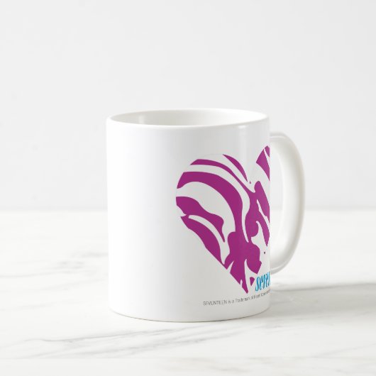 Zebra lila 2 kaffeetasse (VorderseiteRechts)