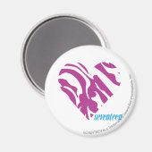 Zebra Lila 2 Magnet (Vorderseite/Rückseite)