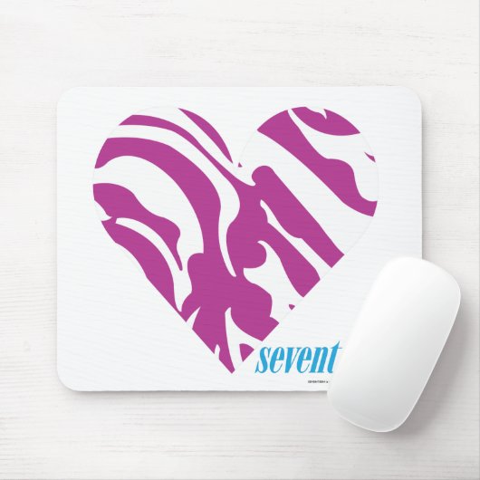 Zebra lila 2 mousepad (Mit Mouse)