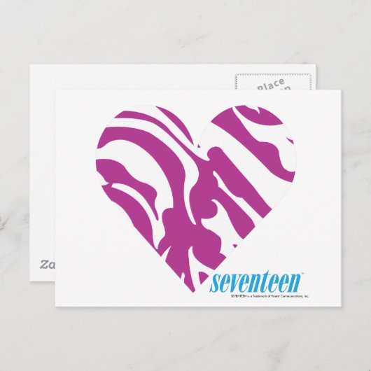 Zebra Lila 2 Postkarte (Vorne/Hinten)