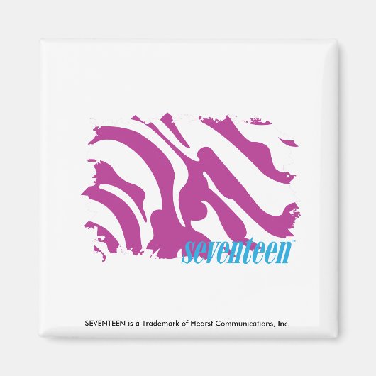 Zebra Lila 3 Magnet (Vorne)