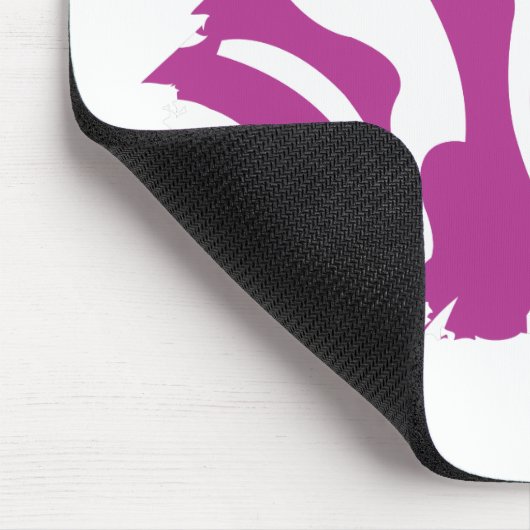 Zebra lila 3 mousepad (Ecke)