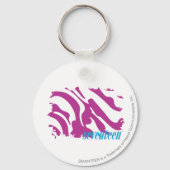 Zebra Lila 3 Schlüsselanhänger (Vorderseite)