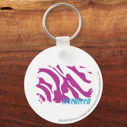 Zebra Lila 3 Schlüsselanhänger (Vorderseite)