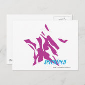 Zebra Lila 4 Postkarte (Vorne/Hinten)