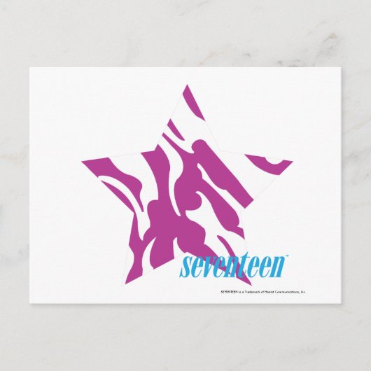 Zebra Lila 4 Postkarte (Vorderseite)