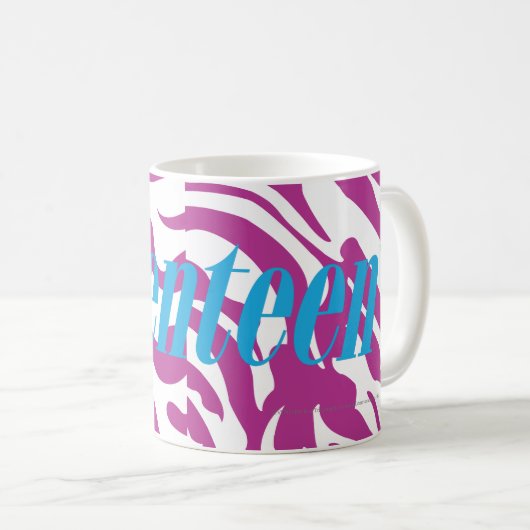 Zebra lila kaffeetasse (VorderseiteRechts)