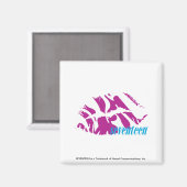 Zebra Lila Magnet (Vorderseite/Rückseite)
