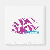 Zebra Lila Magnet (Vorne)