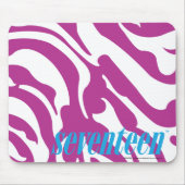 Zebra lila mousepad (Vorne)