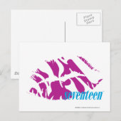 Zebra Lila Postkarte (Vorne/Hinten)