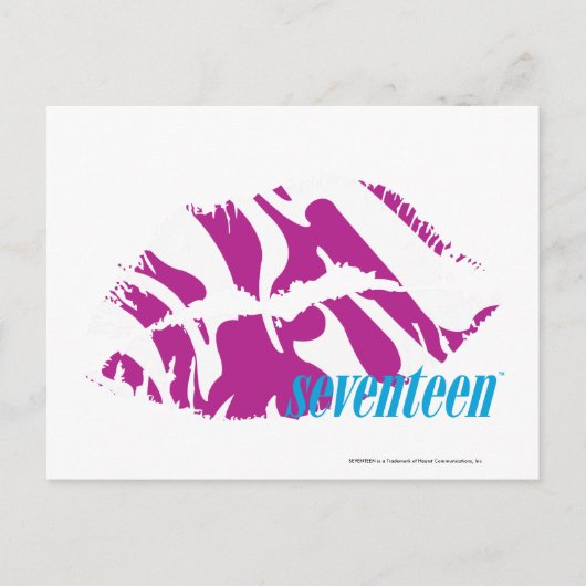 Zebra Lila Postkarte (Vorderseite)