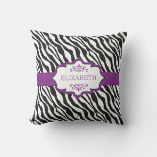 Zebra Lila Ribbon MoJo Pillow Kissen