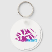 Zebra Lila Schlüsselanhänger (Vorderseite)