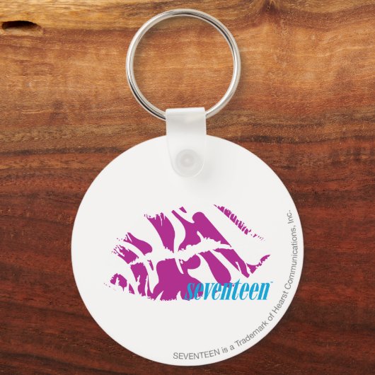 Zebra Lila Schlüsselanhänger (Vorderseite)