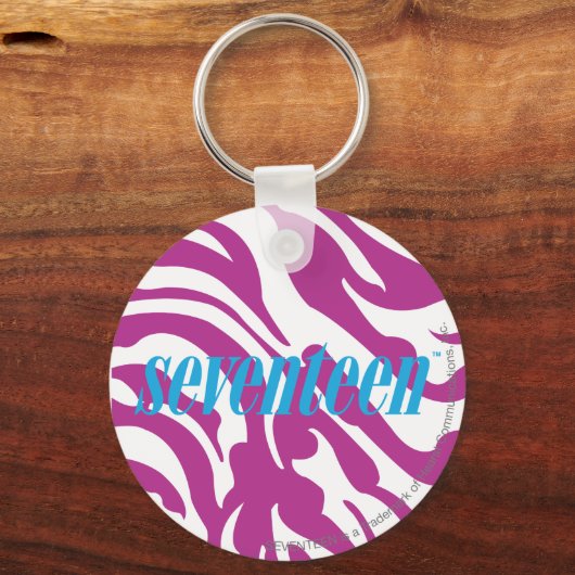 Zebra Lila Schlüsselanhänger (Vorderseite)