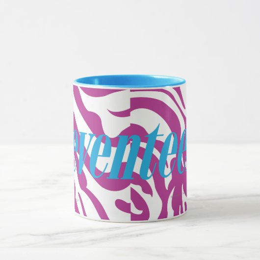 Zebra lila tasse (Zentrum)