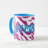 Zebra lila tasse (Vorderseite Links)