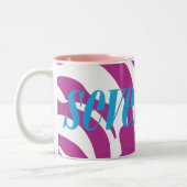 Zebra lila zweifarbige tasse (Links)