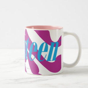 Zebra lila zweifarbige tasse