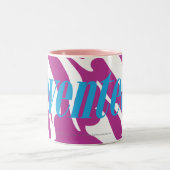 Zebra lila zweifarbige tasse (Mittel)