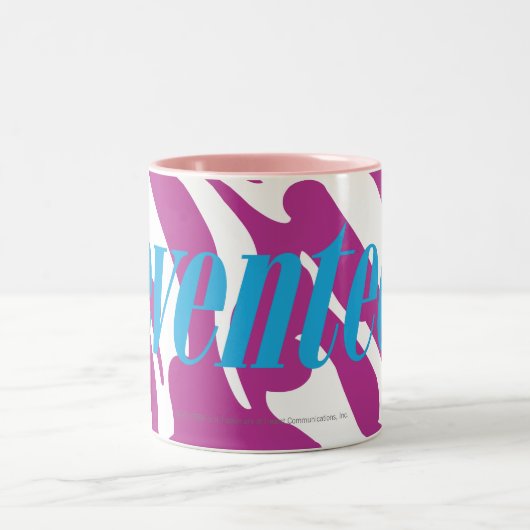 Zebra lila zweifarbige tasse (Mittel)