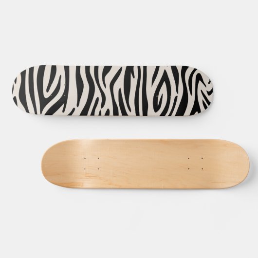 Zebra Lines Pattern Skateboard (Horizontal)