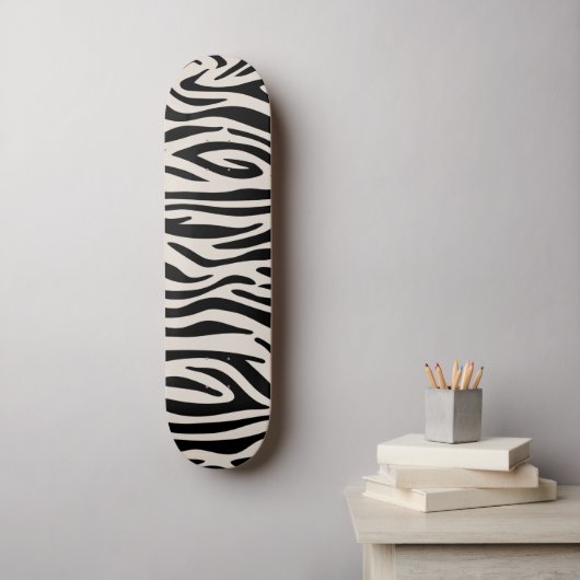 Zebra Lines Pattern Skateboard (Wandkunst)