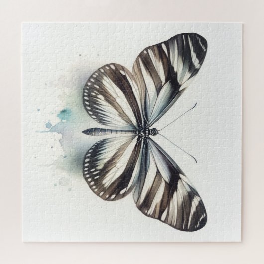 Zebra Longwing Butterfly AREF281 - Watercolor Puzzle (Horizontal)