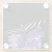 Zebra Longwing Butterfly Glasuntersetzer (Rückseite)