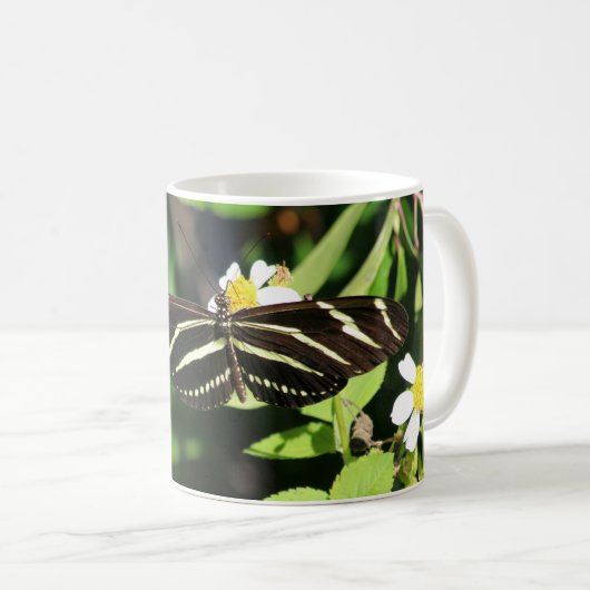 Zebra Longwing Butterfly Kaffeetasse (VorderseiteRechts)