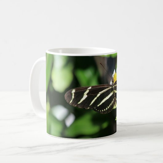 Zebra Longwing Butterfly Kaffeetasse (Vorderseite Links)