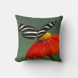 Zebra Longwing Butterfly Kissen