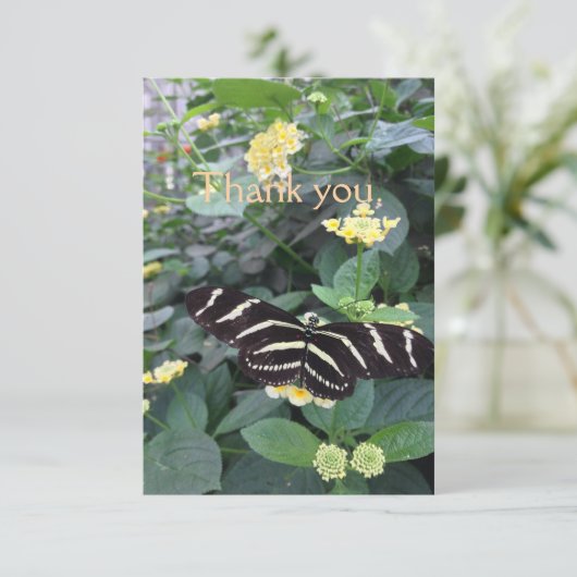 Zebra Longwing Dankeskarten Dankeskarte (Stehend Vorderseite)