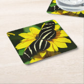 Zebra Longwing Rechteckiger Pappuntersetzer (angewinkelt)