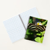 Zebra Longwing Schmetterling Spiralnotizbuch Notizblock (Innenseite)