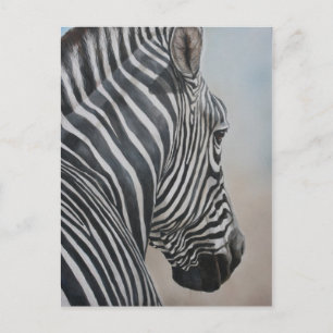 Zebra Look Wildlife Art Postkarte
