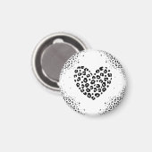 Zebra love Grußkarte Magnet (Vorderseite/Rückseite)