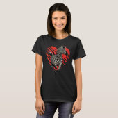 Zebra Love Heart for Valentines Day on Zebra  4 T-Shirt (Vorne ganz)
