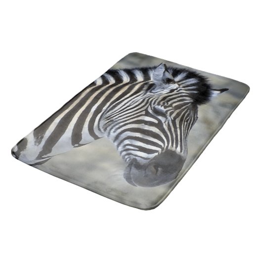 Zebra Lovers Art Badematte (Schrägansicht)