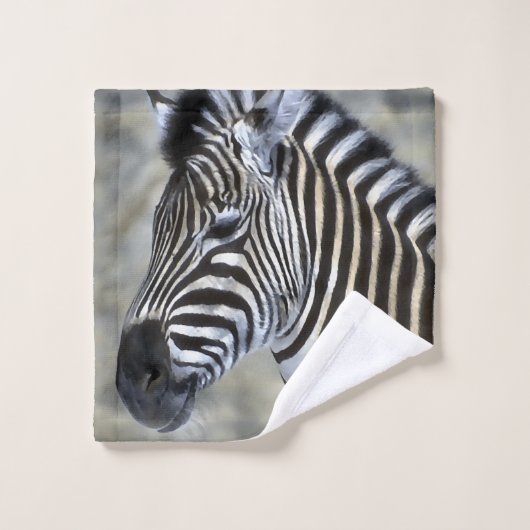 Zebra Lovers Badhandtuch Set (Waschlappen)
