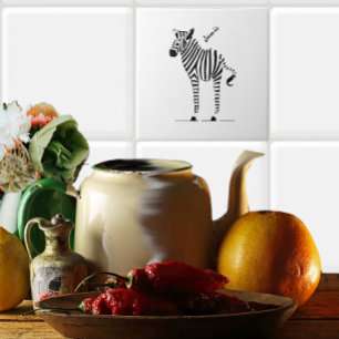 Zebra Lovers Geschenke Fliese