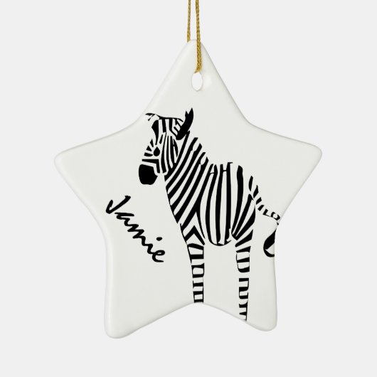 Zebra Lovers Geschenke Keramik Ornament (Rechts)