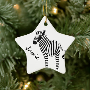 Zebra Lovers Geschenke Keramik Ornament