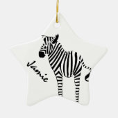Zebra Lovers Geschenke Keramik Ornament (Vorne)