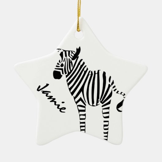 Zebra Lovers Geschenke Keramik Ornament (Vorne)