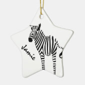 Zebra Lovers Geschenke Keramik Ornament (Links)