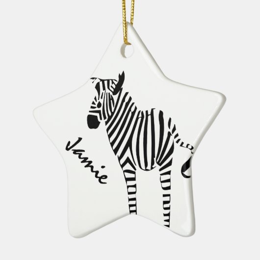 Zebra Lovers Geschenke Keramik Ornament (Links)